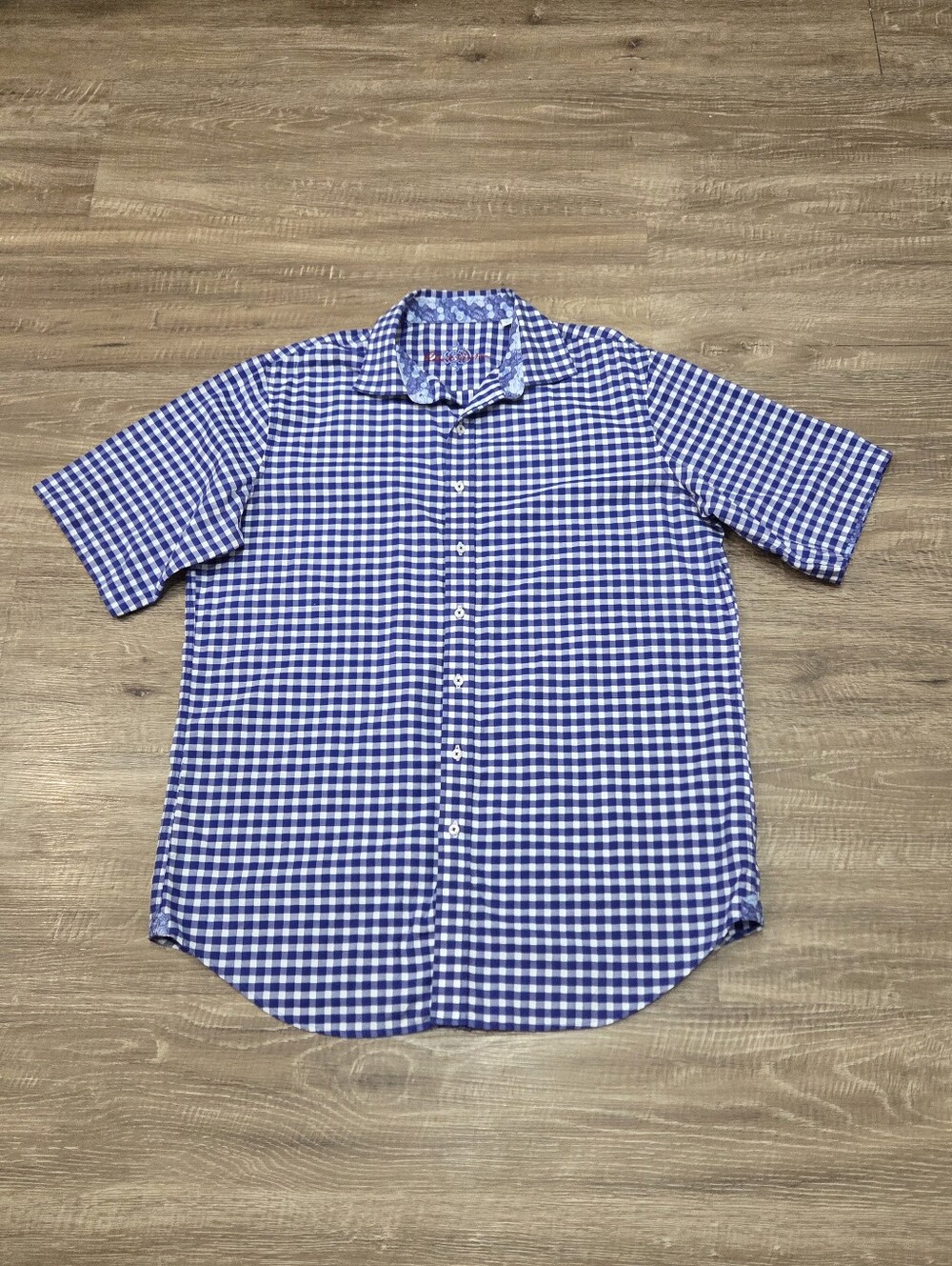 Robert Graham Men's Pre-owned Checker Short Sleeve Shirt Size XLT
